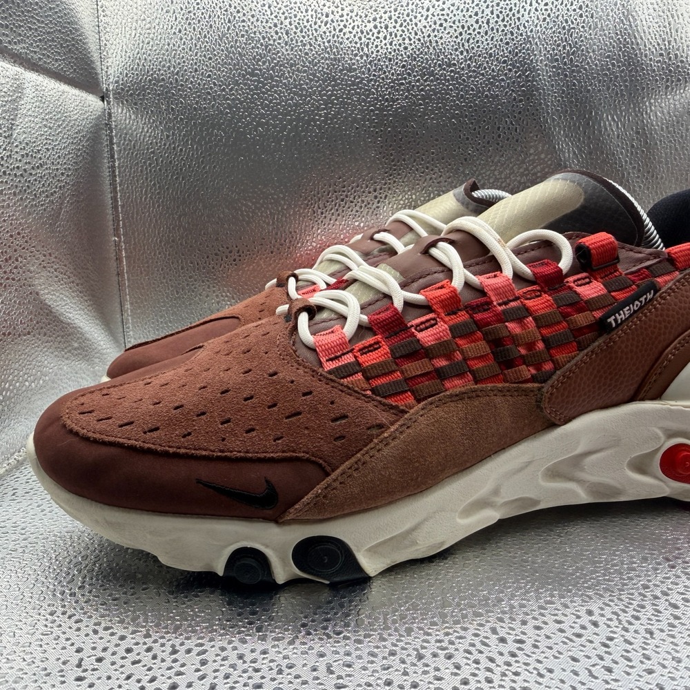 Size 10 Nike React Sertu Clay Red Mens Lace-Up Athletic Sneakers‎ AT5301-200 - Picture 6 of 10